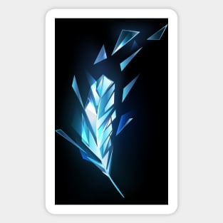 Crystal Ice Feather Sticker